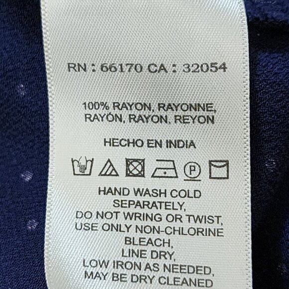 Maeve Navy Polkadot Tie Wrist Rita V-Neck Blouse - Picture 8 of 8